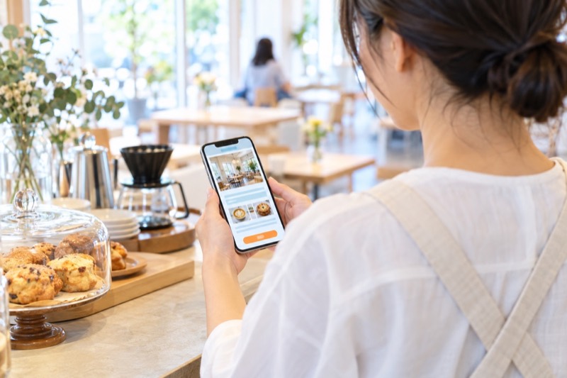 お店のHPを1ページで。の説明図